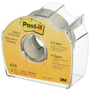 3M - Scotch - Post It - Bright White Tape (1" x 700")