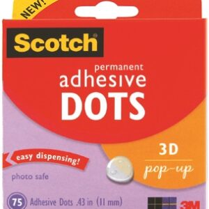 3M - Permanent Adhesive Dots - .43" Pop-Up (75 Dots)