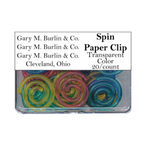 Gary Burlin - Spin Paper Clip - Assorted Colors (20 Pieces)