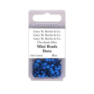 Gary Burlin - Metal Brads - Mini Dot - Blue (100 Pieces)