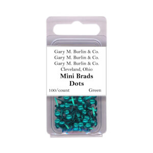 Gary Burlin - Metal Brads - Mini Dot - Green (100 Pieces)