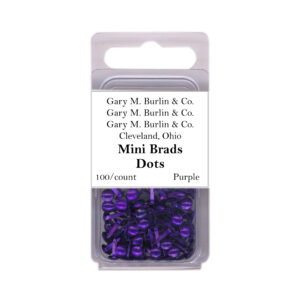 Gary Burlin - Metal Brads - Mini Dot - Purple (100 Pieces)