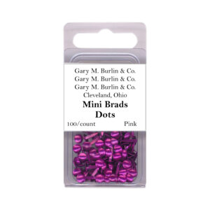 Gary Burlin - Metal Brads - Mini Dot - Pink (100 Pieces)