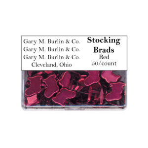 Gary Burlin - Metal Brads - Stocking - Red (50 Pieces)