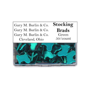 Gary Burlin - Metal Brads - Stocking - Green (50 Pieces)