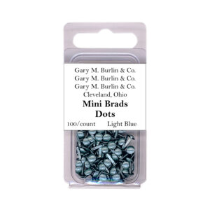 Gary Burlin - Metal Brads - Mini Dot - Light Blue (100 Pieces)