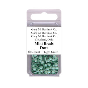 Gary Burlin - Metal Brads - Mini Dot - Light Green (100 Pieces)