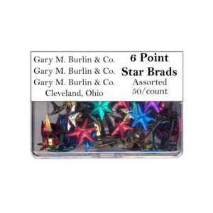 Gary Burlin - Metal Brads - 6 Point Star - Assorted Colors (50 Pieces)
