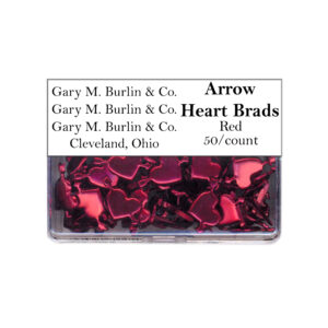 Gary Burlin - Metal Brads - Arrow Heart - Red (50 Pieces)