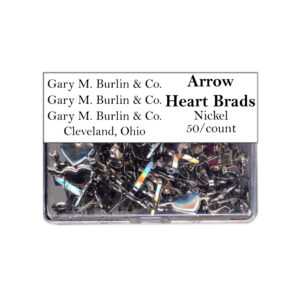 Gary Burlin - Metal Brads - Arrow Heart - Nickel (50 Pieces)