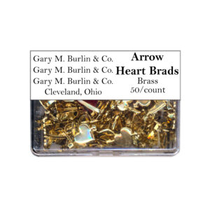Gary Burlin - Metal Brads - Arrow Heart - Brass (50 Pieces)