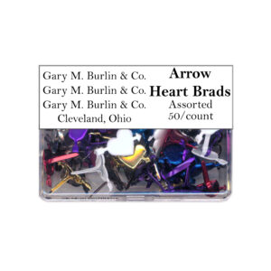 Gary Burlin - Metal Brads - Arrow Heart - Assorted Colors (50 Pieces)