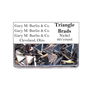 Gary Burlin - Metal Brads - Triangle - Nickel (50 Pieces)