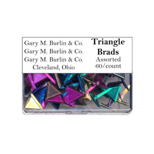 Gary Burlin - Metal Brads - Triangle - Assorted Colors (50 Pieces)