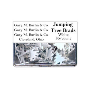 Gary Burlin - Metal Brads - Jumping Tree - White (50 Pieces)