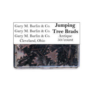 Gary Burlin - Metal Brads - Jumping Tree - Antique (50 Pieces)