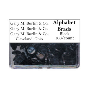 Gary Burlin - Metal Brads - Alphabet - Black (100 Pieces)