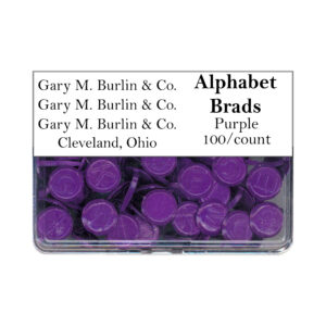 Gary Burlin - Metal Brads - Alphabet - Purple (100 Pieces)