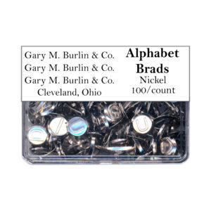 Gary Burlin - Metal Brads - Alphabet - Nickel (100 Pieces)