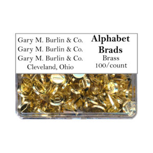 Gary Burlin - Metal Brads - Alphabet - Brass (100 Pieces)