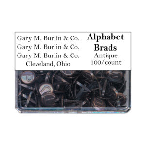 Gary Burlin - Metal Brads - Alphabet - Antique (100 Pieces)