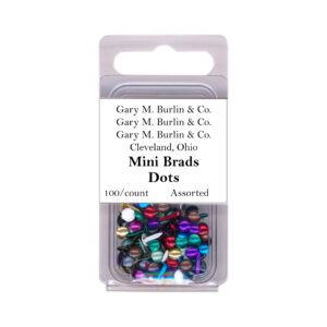 Gary Burlin - Metal Brads - Mini Dot - Assorted Colors (100 Pieces)