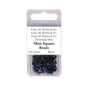 Gary Burlin - Metal Brads - Mini Square - Black (100 Pieces)