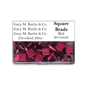 Gary Burlin - Metal Brads - Square - Red (60 Pieces)
