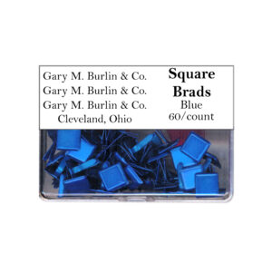Gary Burlin - Metal Brads - Square - Blue (60 Pieces)