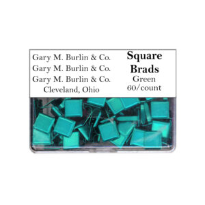 Gary Burlin - Metal Brads - Square - Green (60 Pieces)
