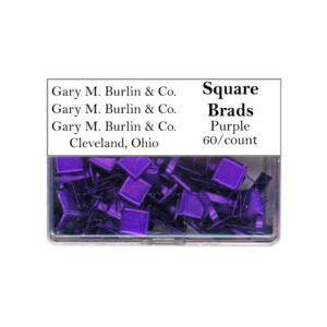 Gary Burlin - Metal Brads - Square - Purple (60 Pieces)