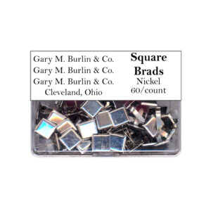 Gary Burlin - Metal Brads - Square - Nickel (60 Pieces)