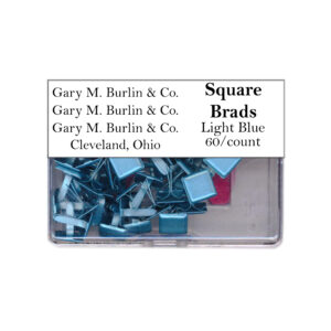 Gary Burlin - Metal Brads - Square - Light Blue (60 Pieces)