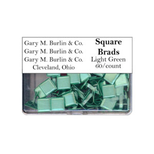 Gary Burlin - Metal Brads - Square - Light Green (60 Pieces)