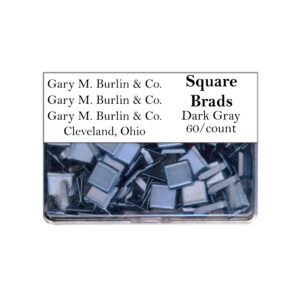 Gary Burlin - Metal Brads - Square - Dark Gray (60 Pieces)