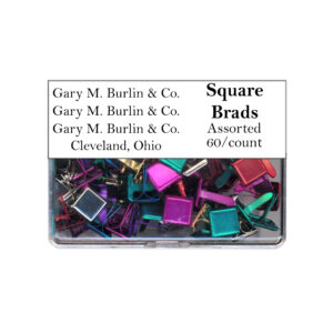 Gary Burlin - Metal Brads - Square - Assorted Colors (60 Pieces)