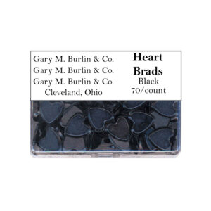 Gary Burlin - Metal Brads - Heart - Black (70 Pieces)