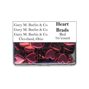 Gary Burlin - Metal Brads - Heart - Red (70 Pieces)