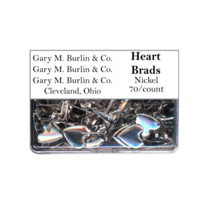 Gary Burlin - Metal Brads - Heart - Nickel (70 Pieces)