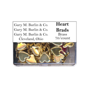 Gary Burlin - Metal Brads - Heart - Brass (70 Pieces)