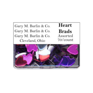 Gary Burlin - Metal Brads - Heart - Assorted Colors (70 Pieces)