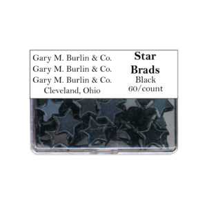 Gary Burlin - Metal Brads - Star - Black (60 Pieces)