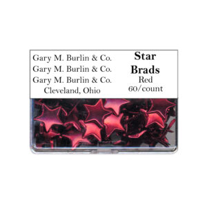 Gary Burlin - Metal Brads - Star - Red (60 Pieces)