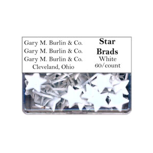 Gary Burlin - Metal Brads - Star - White (60 Pieces)