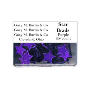 Gary Burlin - Metal Brads - Star - Purple (60 Pieces)