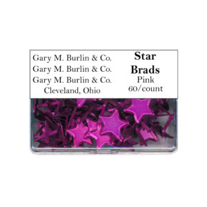 Gary Burlin - Metal Brads - Star - Pink (60 Pieces)