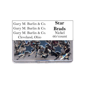 Gary Burlin - Metal Brads - Star - Nickel (60 Pieces)