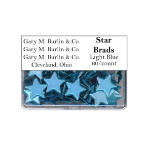 Gary Burlin - Metal Brads - Star - Light Blue (60 Pieces)
