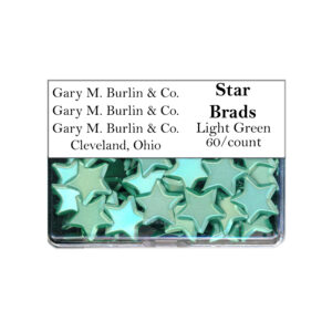 Gary Burlin - Metal Brads - Star - Light Green (60 Pieces)