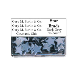 Gary Burlin - Metal Brads - Star - Dark Gray (60 Pieces)